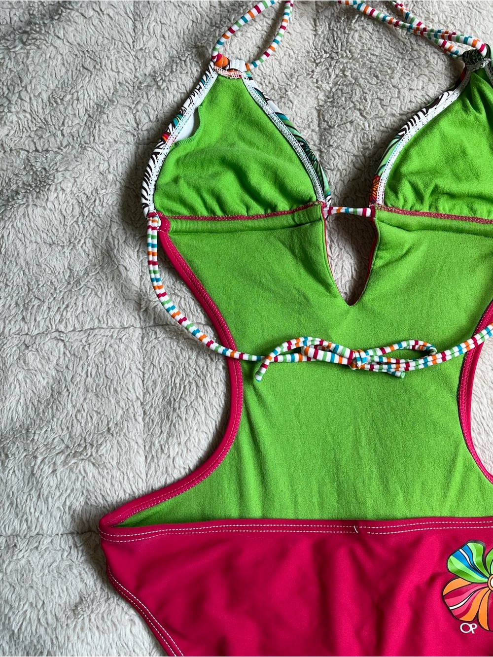 Y2K Ocean Pacific One Piece Cut Out Backless Swimsuit Size S/M - Picture 8 of 12
